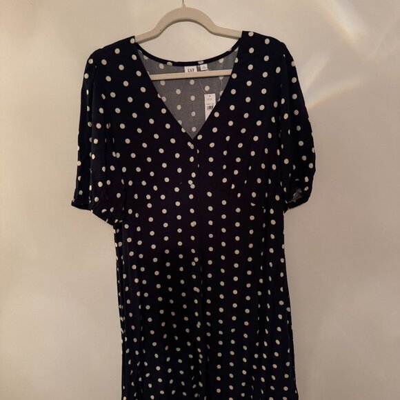 GAP | Puff Sleeve Button-Front Mini Dress - Picture 3 of 4